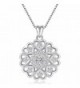 925 Sterling Silver Vintage Pendant Necklace- Box Chain 18" - SILVER - CS1827TUTZW