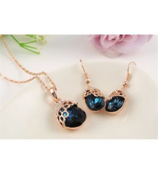 O4U Austrian Crystals Necklace Earrings