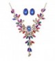 Women Fashion Crystal Necklace- Jewelry Statement Pendant Charm Chain Choker - CW182LW89DW