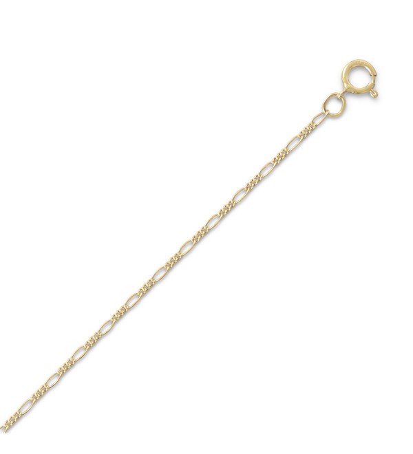 14k Gold-filled Figaro Chain Necklace - Made in the USA - C7118S7VRAP