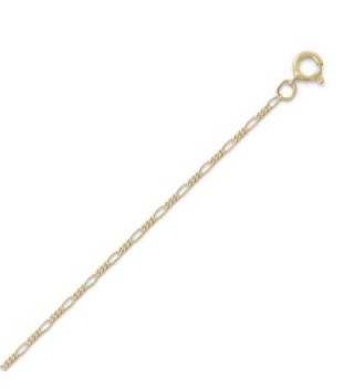 14k Gold-filled Figaro Chain Necklace - Made in the USA - C7118S7VRAP