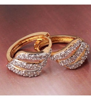 CS-DB 18k Gold Platinum filled Earrings White Swarovski Crystal Stunning Earring - CP120K6CTSL