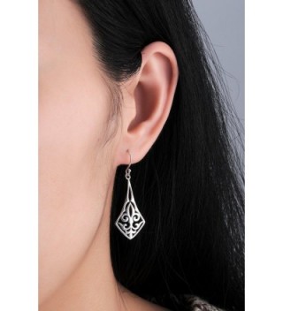 Polished Sterling Filigree Earrings Inspired