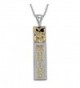 Sterling Silver with 14kt Yellow Gold Plated Accents Kuuipo Bar Reversible Pendant Necklace- 18" - CB113ZSN1VL