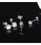 Platinum Titanium Princess Rhinestone Earrings
