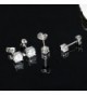 Platinum Titanium Princess Rhinestone Earrings