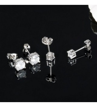 Platinum Titanium Princess Rhinestone Earrings