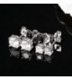 Platinum Titanium Princess Rhinestone Earrings in Women's Stud Earrings