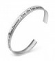925 Sterling Silver "Go Confidently in The Direction OF your Dreams" Inspiration Cuff Bracelet 7" - CX12KAOIG2Z