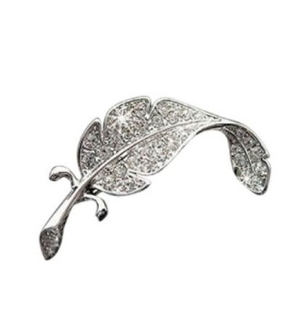 Welcomeuni New Retro Vintage Cute Beautiful Feather Leaf Mini Cute Brooch Pin - CN128FBDRVV