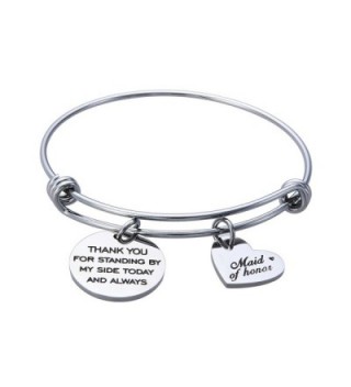 Jewelady Bracelet Stainless Expandable Bridesmaid - Thank you for standing by my side today and always - C21860Y9HA3