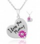 Engraved Flower Pendant Necklace Daughter - CB12IFH36VB