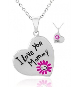 Engraved Flower Pendant Necklace Daughter - CB12IFH36VB