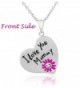 Engraved Flower Pendant Necklace Daughter
