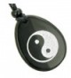 Lucky Ying Yang Balance Amulet Black Agate Word Stone Pendant Necklace - CR113ZZ5XYR