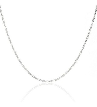 925 Sterling Silver 1.8MM Figaro Chain - Italian Crafted Necklace For Women - Lobster Claw Clasp - 16-30" - CX12I45HM4V