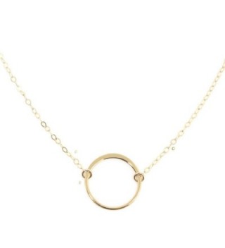 Karma Open Circle Necklace- Dainty 14k Gold Filled- Won't Fade- by Wild Moonstone - C4186CMIQK3