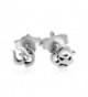 925 Sterling Silver Aum- Om- Ohm- India Symbol Stud Earrings (5 mm) - CD11TU9OUU5