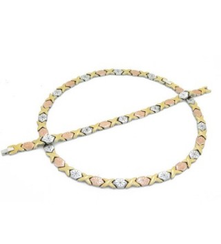 Womens XOXO Necklace Bracelet Starburst