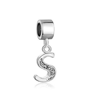 Q&Locket A-Z Alphabet Letter Charms Initial Dangle Bead For Bracelet - C217XWNM0TH