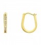 14k Gold Plated Brass 2mm Channel-set Hoop Huggy Earrings - CC11DGTAXEL