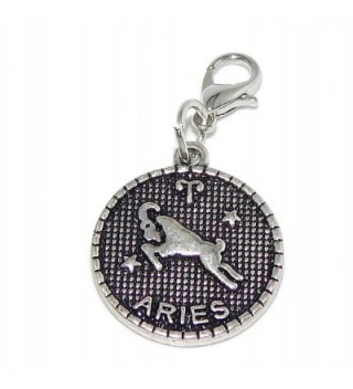 Pro Jewelry Dangling "Astrology or Zodiac Sign" Clip-on Bead for Chain Link Charm Bracelets - C711PWBARNX