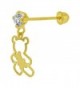 Yellow Silhouette Dangling Earring Created