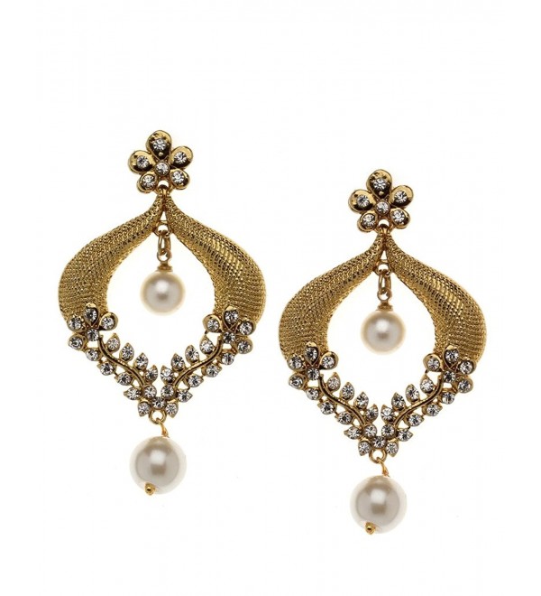 Indian Bollywood Style Bridal Wedding Earrings For Women (White ...