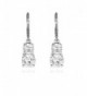 Anne Klein Flawless Crystal Lever-Back Double-Stone Drop Earrings - Silver - C311SW621T9