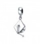 Bling Jewelry Graduation Cap Dangle Charm Bead .925 Sterling Silver - CC11CE7VFD5