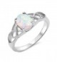 .925 Sterling Silver Lab Created Opal Celtic Design Womens Promise Fashion Ring Band Sizes 5-10 - C51838UWR62