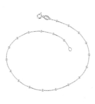 Sterling Silver High Polish 2mm Cobra Link Saturn Anklet (10 inch) - CM11PW70ME7