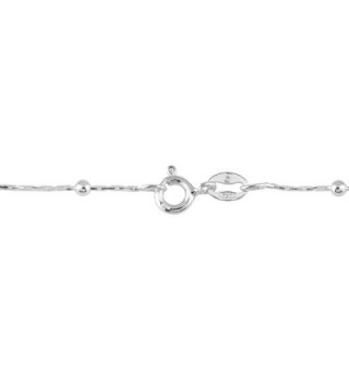 Sterling Silver Polish Saturn Anklet