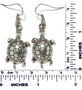 AnsonsImages Turtle Dangle Earrings Metallic