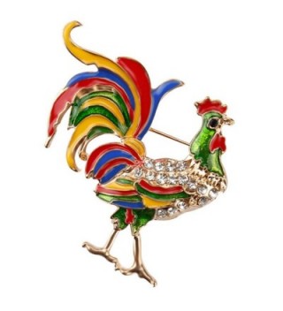 Crystal Rhinestone Rooster Brooches Fashion