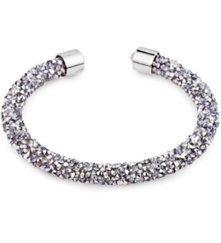 Silver Post Swarovski Crystals Bracelet