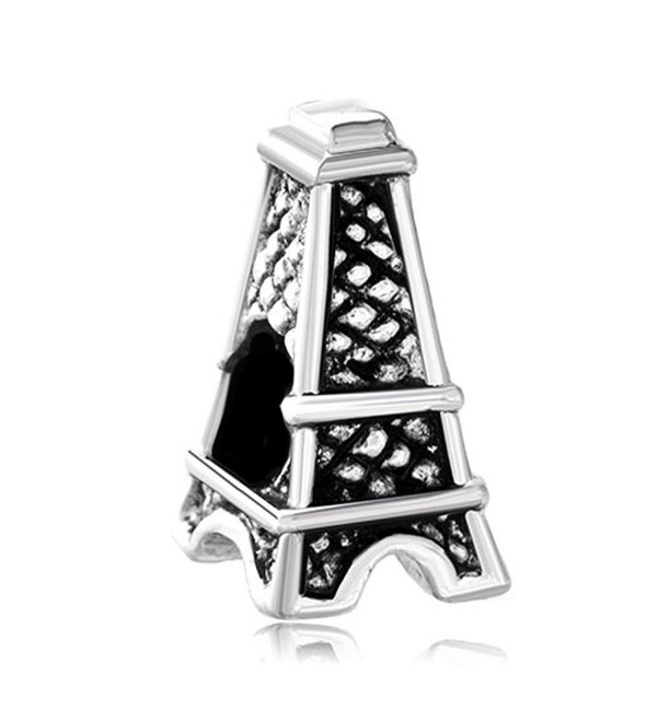 LovelyJewelry France Eiffel Tower Charm Beads Charm Bracelets - C511RB3U7G3