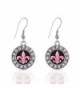 Inspired Silver Fleur De Lis Circle Charm French Hook Earrings - C812J71MXIB