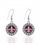 Inspired Silver Fleur De Lis Circle Charm French Hook Earrings - C812J71MXIB