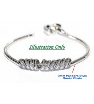 Sterling Silver Spacer Anti Tarnish Bracelets in Women's Charms & Charm Bracelets