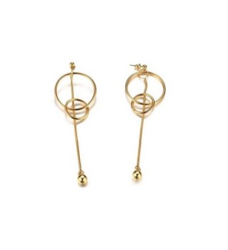 PJ Jewelry Minimalist Interlock Vertical in Women's Drop & Dangle Earrings