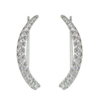 Sterling Zirconia Climber Crawler Earrings