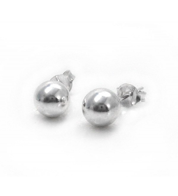 Sterling Silver Ball Post Earrings- 6mm Round - CT115DH6P6P