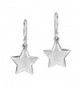 Lucky Twinkle Stars .925 Sterling Silver Dangle Puff Earrings - CL11N32JZL9