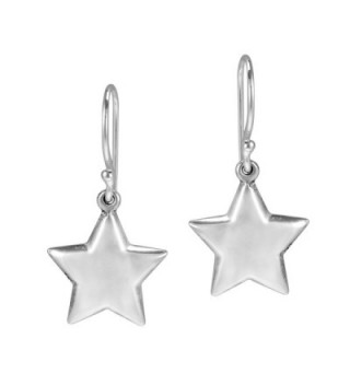 Lucky Twinkle Stars .925 Sterling Silver Dangle Puff Earrings - CL11N32JZL9