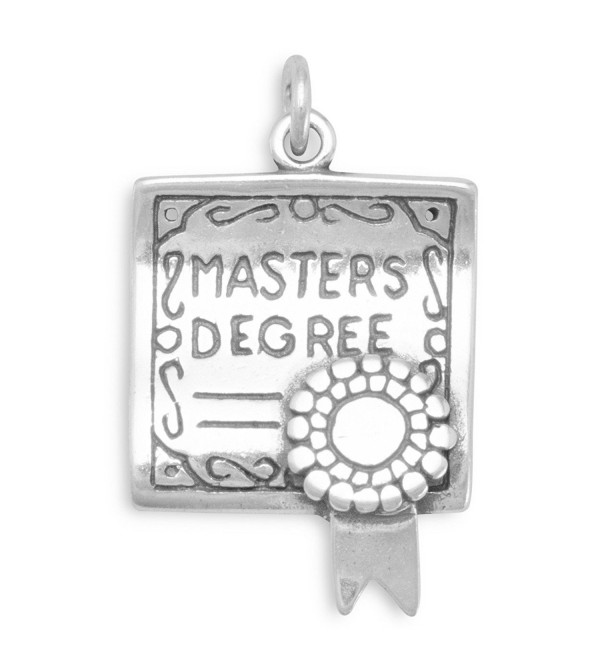 Master's Degree Graduation Charm 3D Sterling Silver - CH1130F6OY5