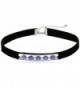 Danielle Nicole Marcks Black Choker Necklace - Silver/Purple/Black - CS17Z6HQ2K7