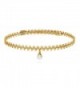 BERRICLE Gold Plated Base Metal Imitation Pearl Woven Fashion Choker Necklace - CS12N0C7XG9