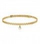 BERRICLE Gold Plated Base Metal Imitation Pearl Woven Fashion Choker Necklace - CS12N0C7XG9
