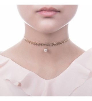 BERRICLE Plated Imitation Fashion Necklace in Women's Choker Necklaces